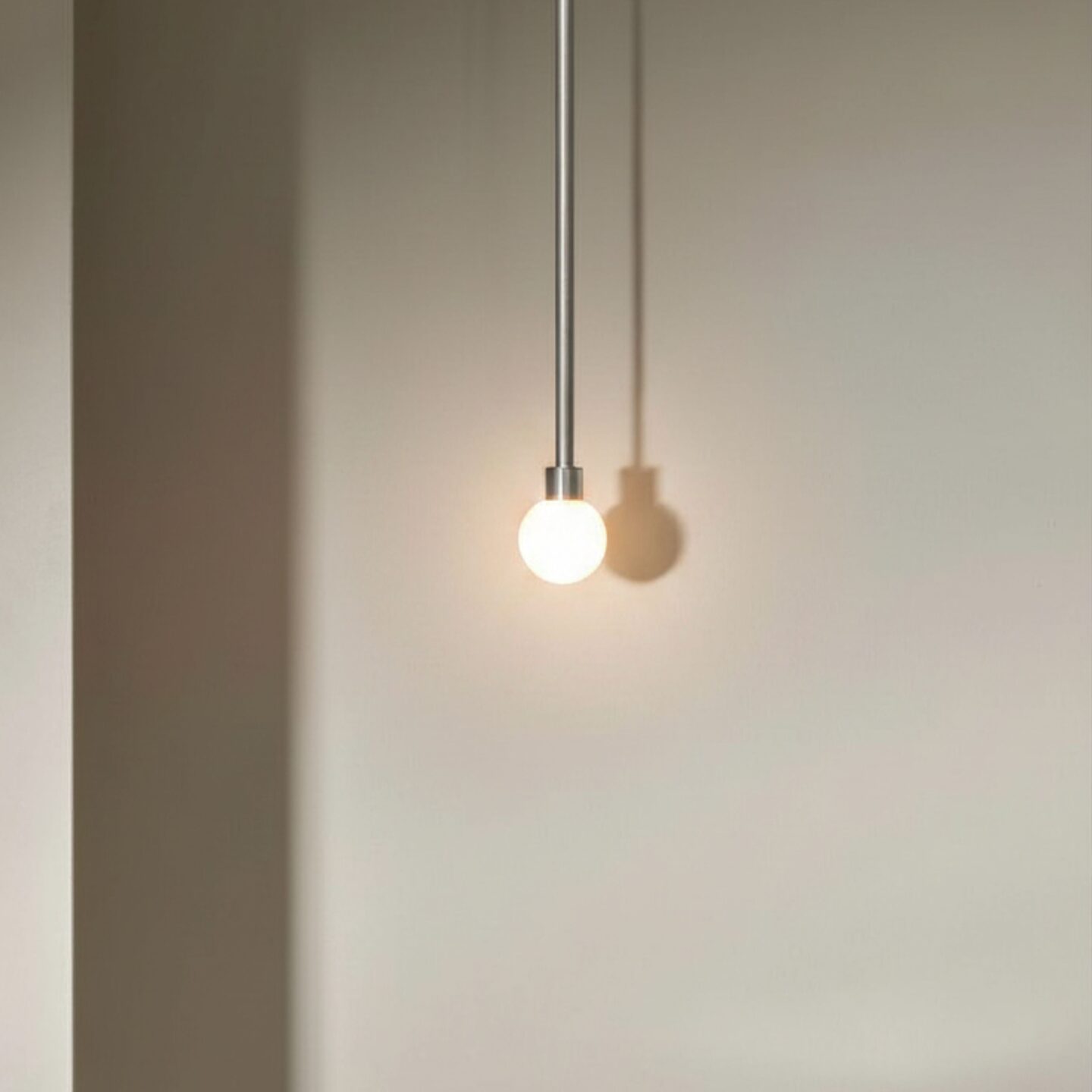 Orb Pendant Mini Brushed Nickel Solid Rod